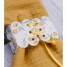 10 ronds de serviette mimosa citron carton