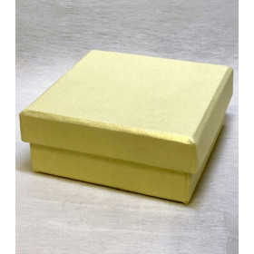 Boîte à dragées chic carrée carton lisse ivoire