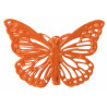 4 pinces déco originales papillon en métal coloré