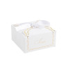10 boîtes à dragées merci carton blanc