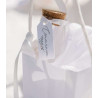 10 étiquettes à dragées Communion ruban satin blanc