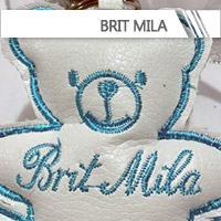 Contenants + Dragées Brit Mila personnalisés