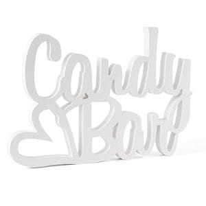Décoration de table Candy Bar pour mariages, anniversaires et événements - Blanc élégant et festif