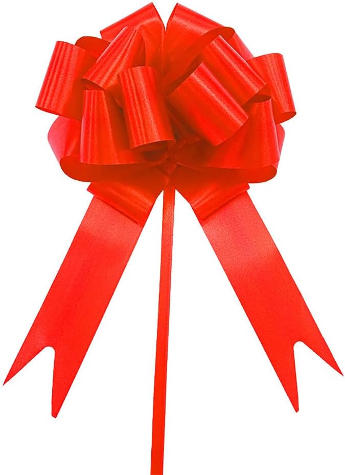 30 noeuds automatiques fête métallisés rouge