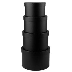 Boîte cadeau ronde en carton avec couvercle pour gâteaux et bijoux, lot de 4 pièces élégantes