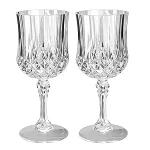 Verres à vin incassables en plastique cristal 200 ml, parfaits pour anniversaires et pique-niques, transparents