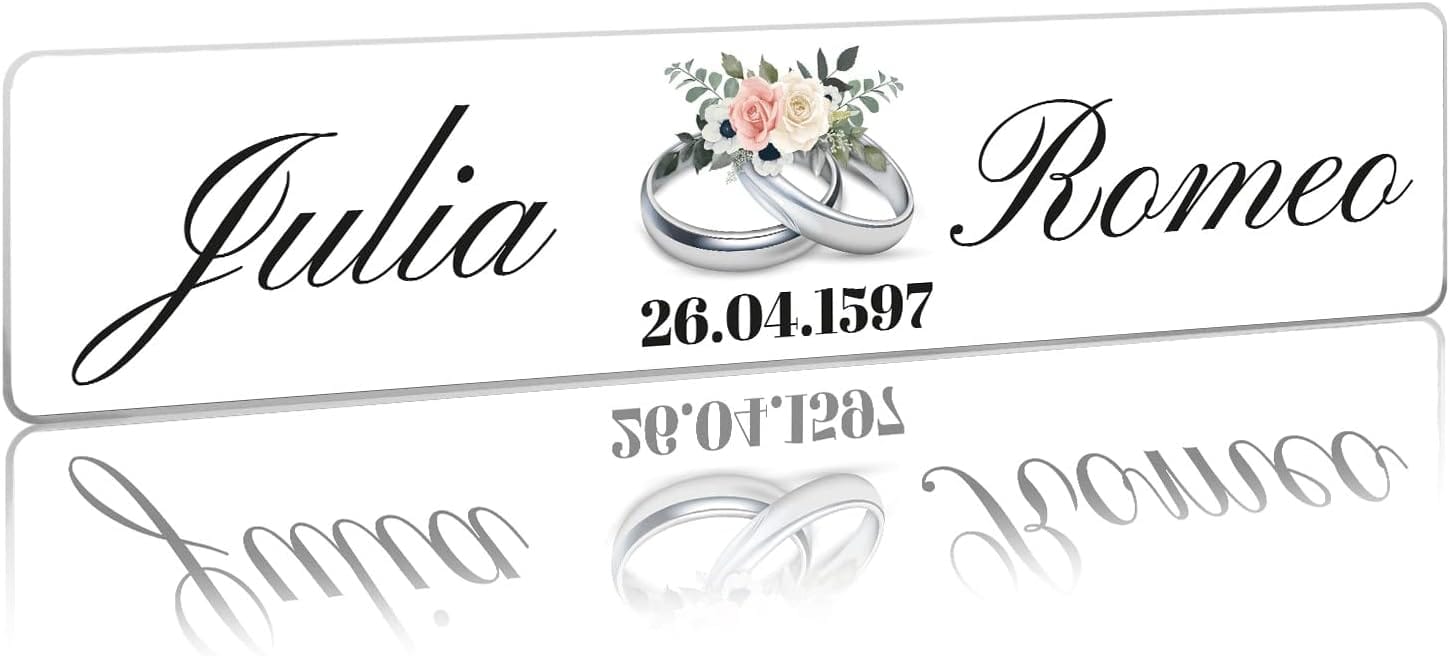 Plaque d'Immatriculation Mariage