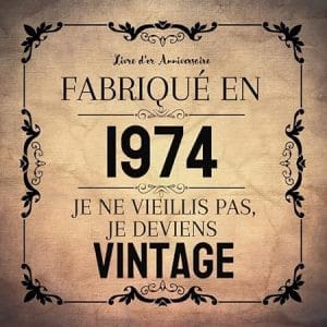 Livre d'or d'anniversaire 50 ans, cadeau humoristique personnalisable pour vos invités et photos