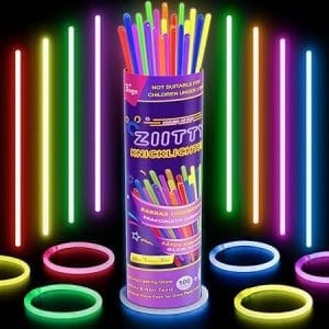 Bracelet fluorescent lumineux pour décorations de baptême, mariage et communion - 7 couleurs éclatantes