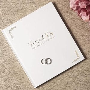 Livre d'or inoubliable 20 pages blanches papier épais 200g 20 x 25 cm couverture rigide pour anniversaires et événements